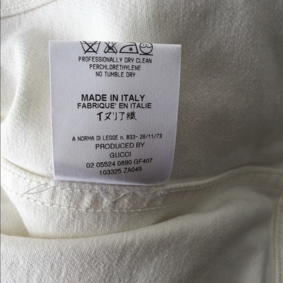 Gucci White Denim Jacket in Size 38 - Picture 8 of 8
